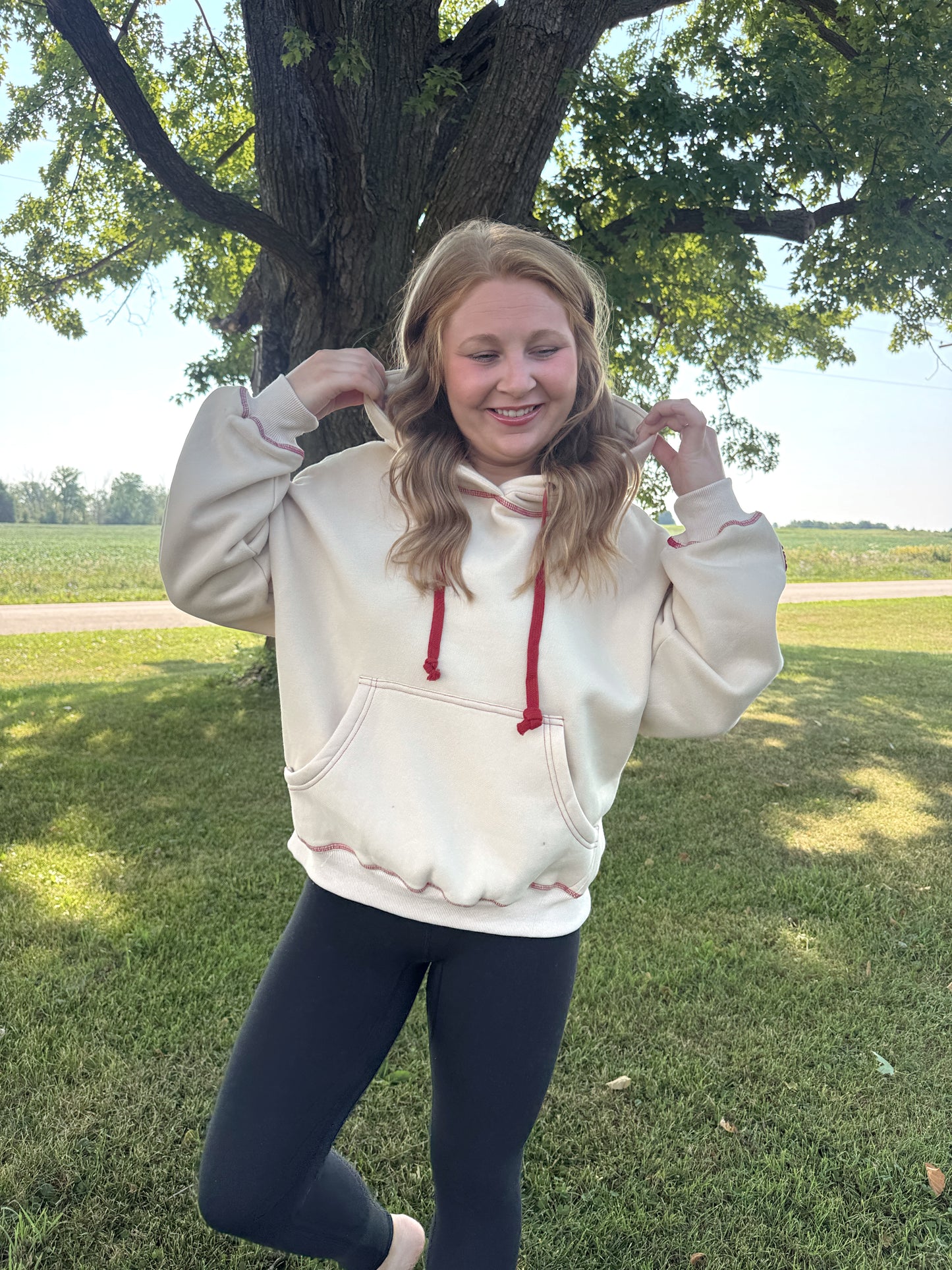 Contrast Stitch Hoodie