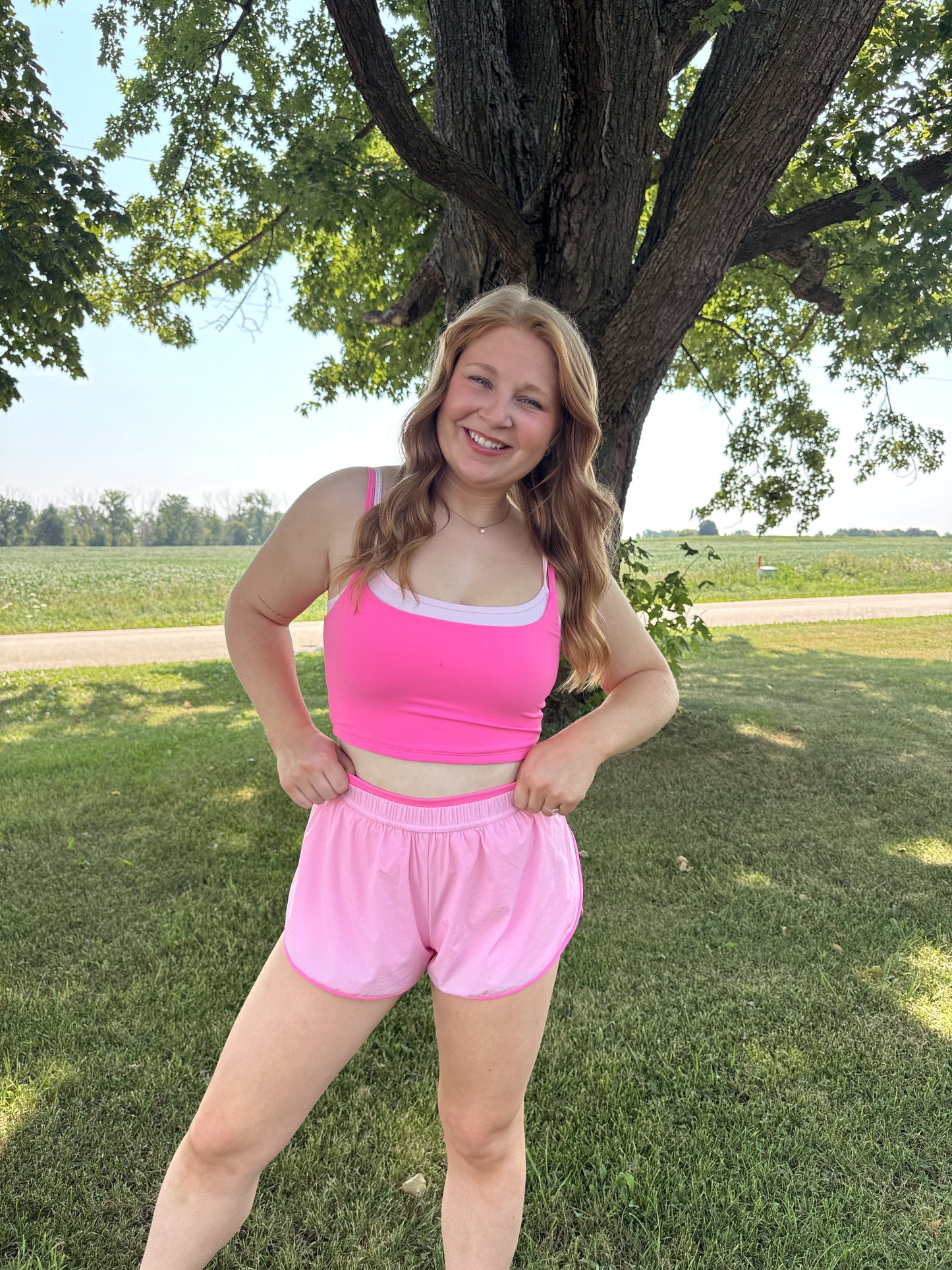 Bubblegum Pink Active Shorts