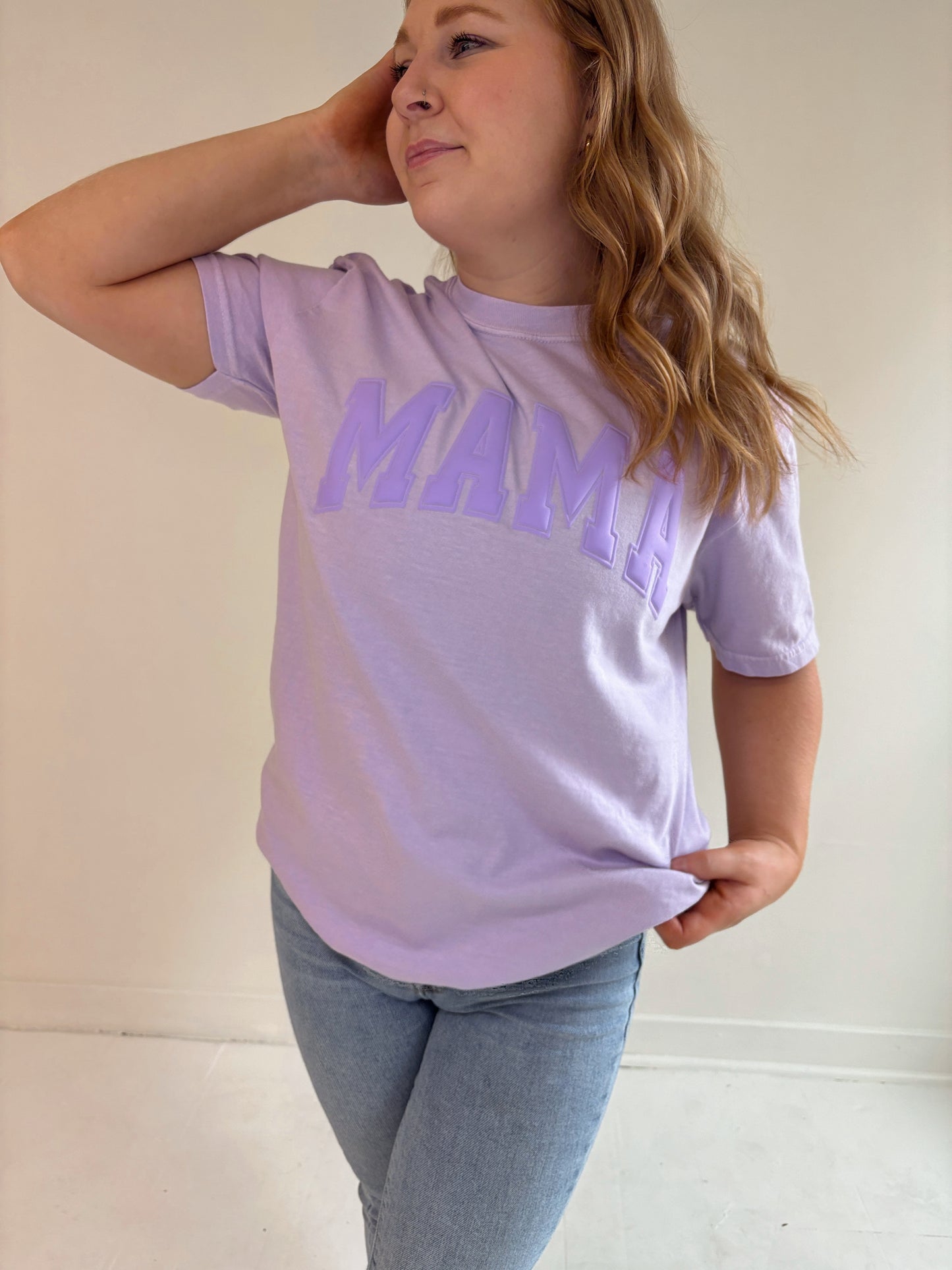 MAMA Puff Print Graphic Tee (Orchid)