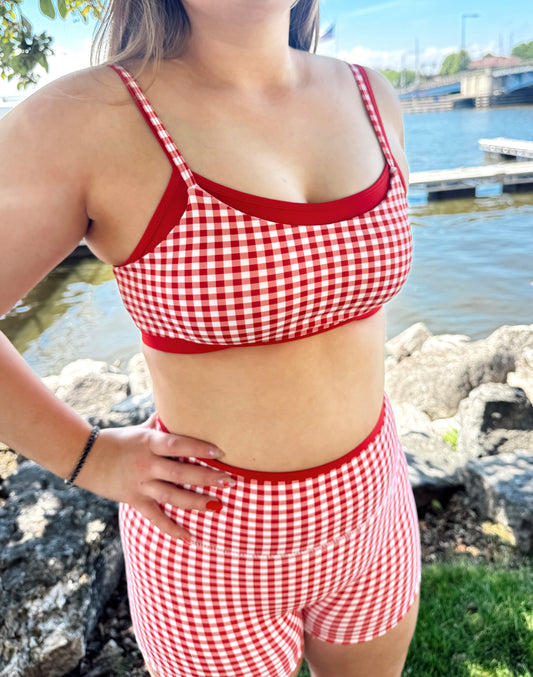 Cherry Picnic Sports Bra