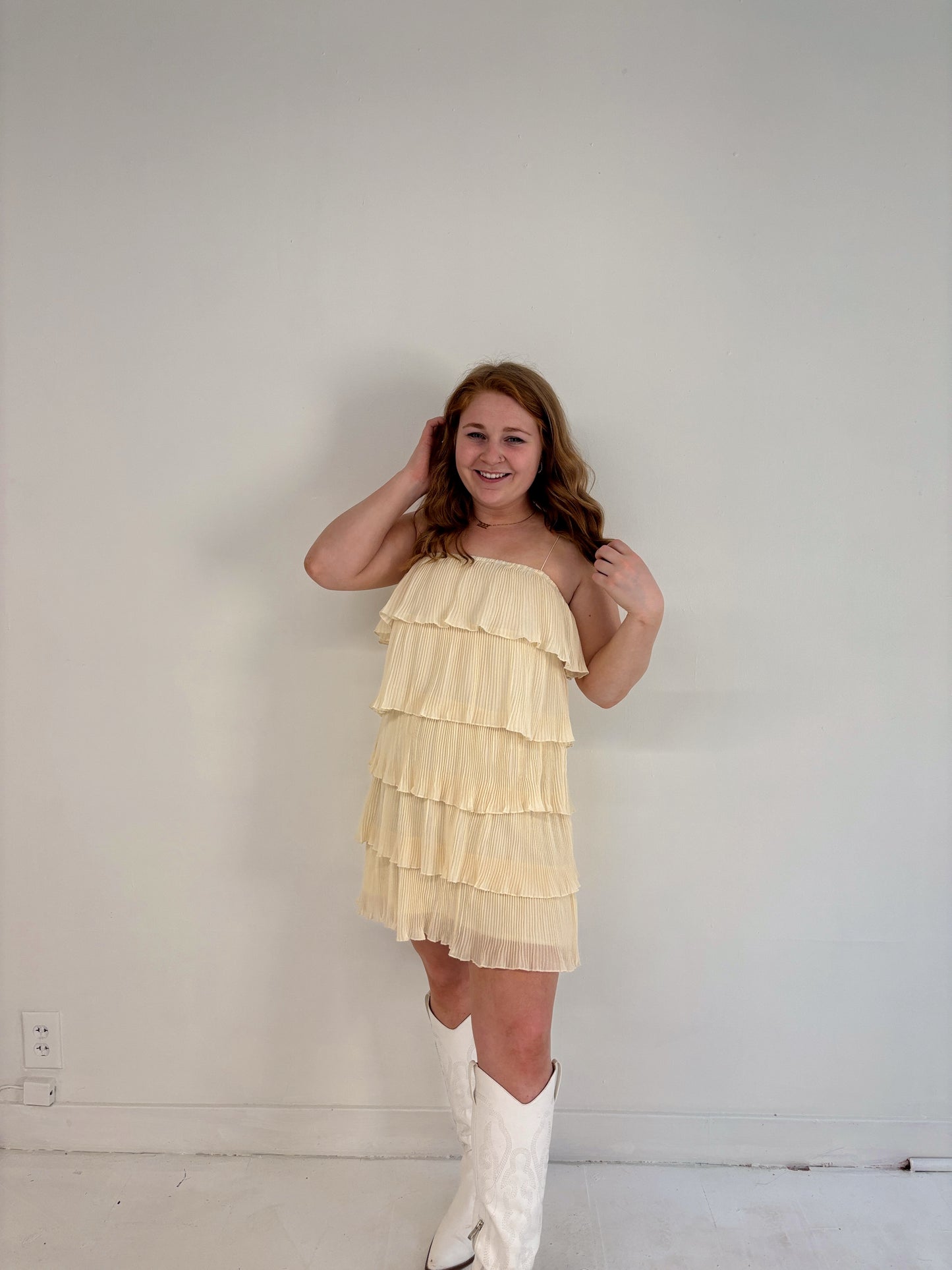 Golden Girl Tiered Dress