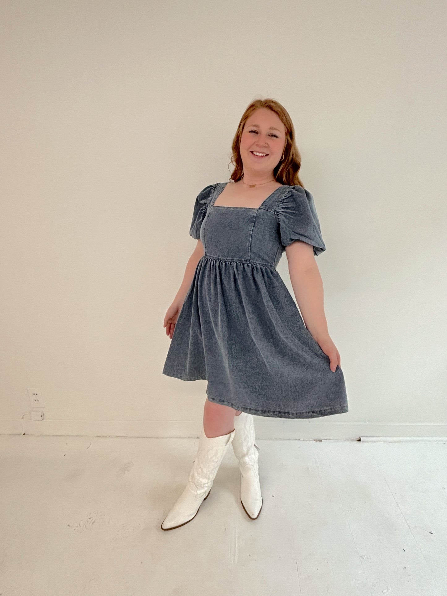 Denim Days Babydoll Dress