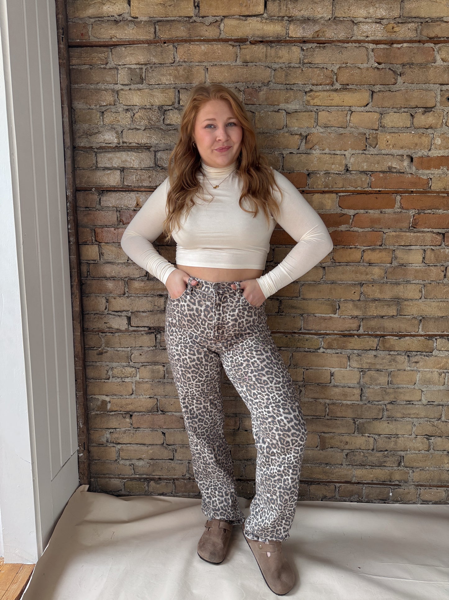 Long Sleeve Crop Turtleneck