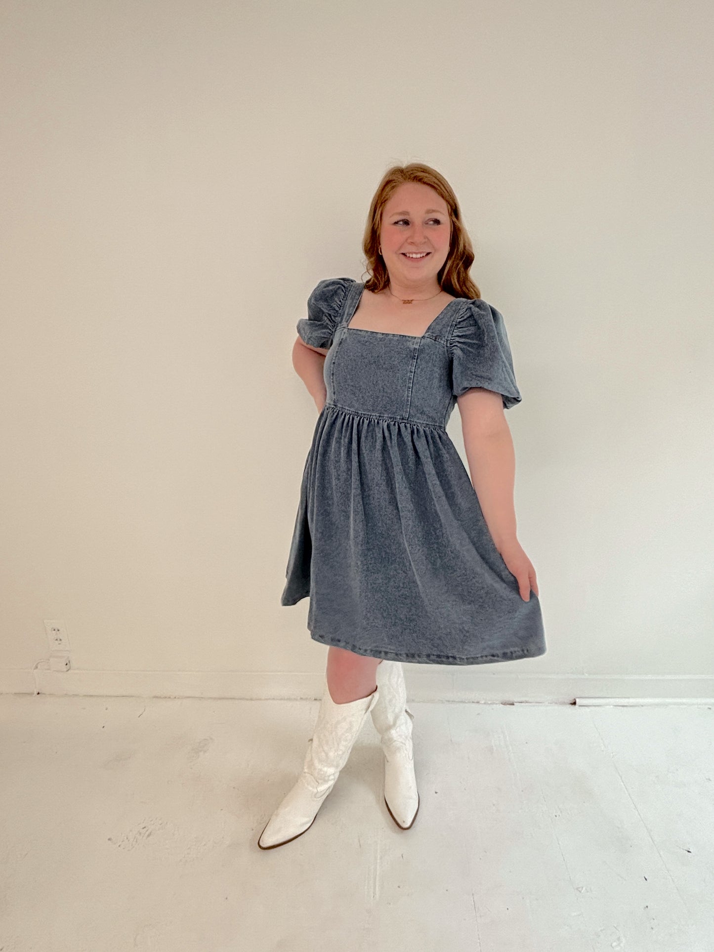 Denim Days Babydoll Dress