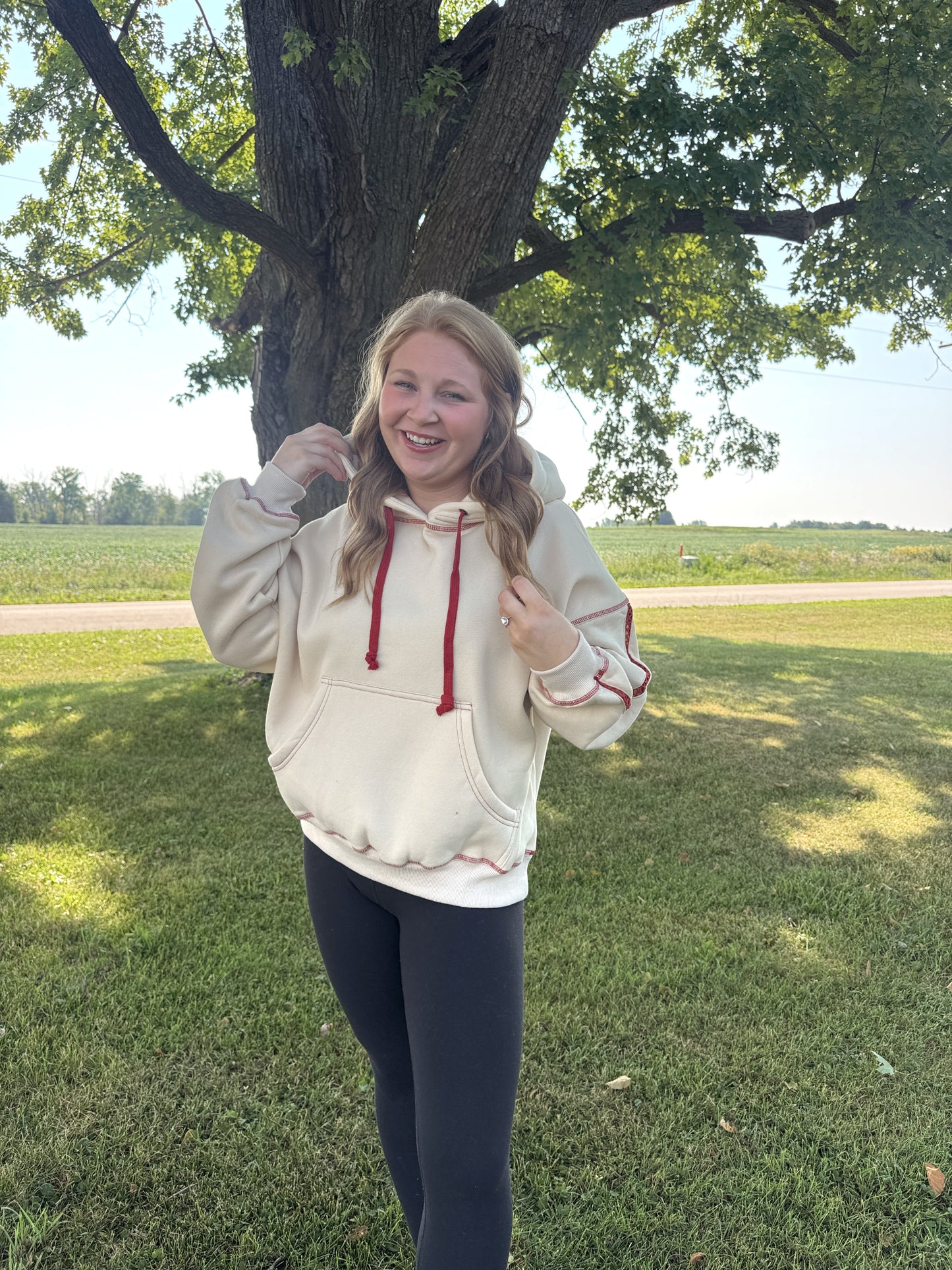 Contrast Stitch Hoodie
