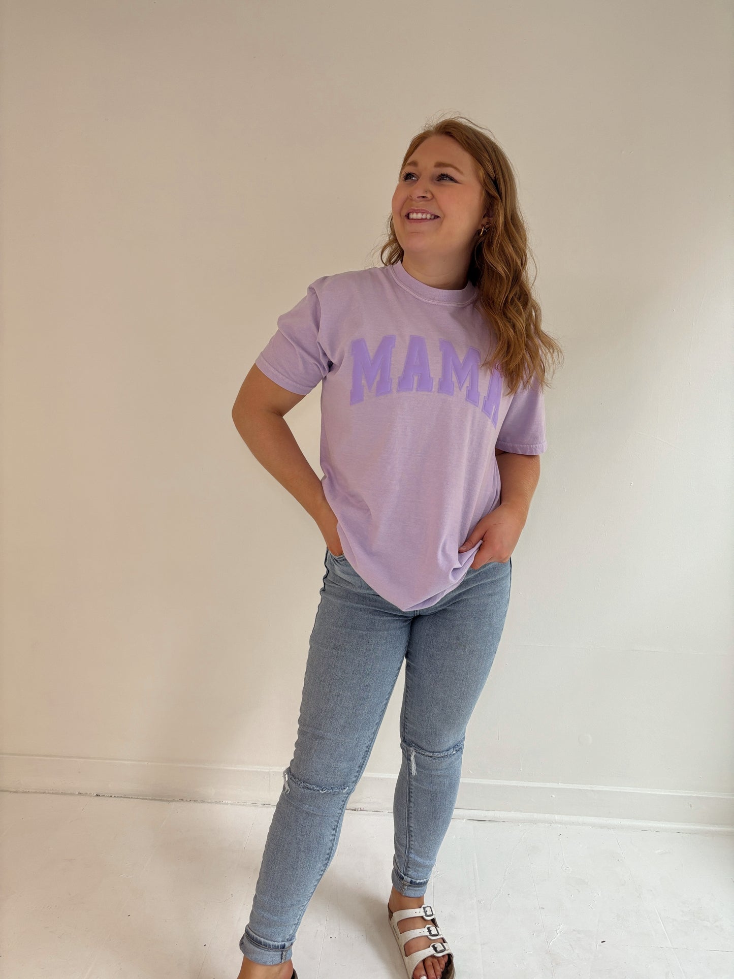 MAMA Puff Print Graphic Tee (Orchid)