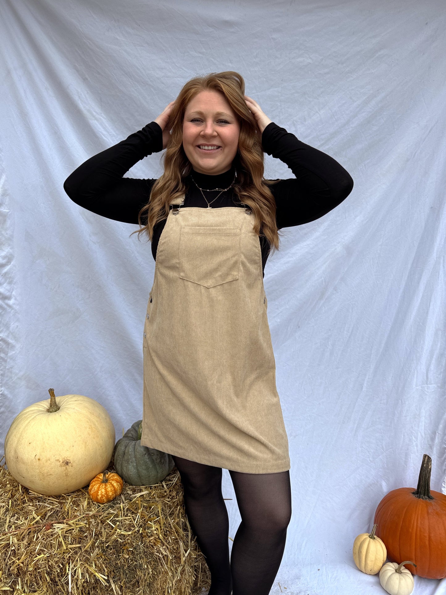 Corduroy Overall Dress