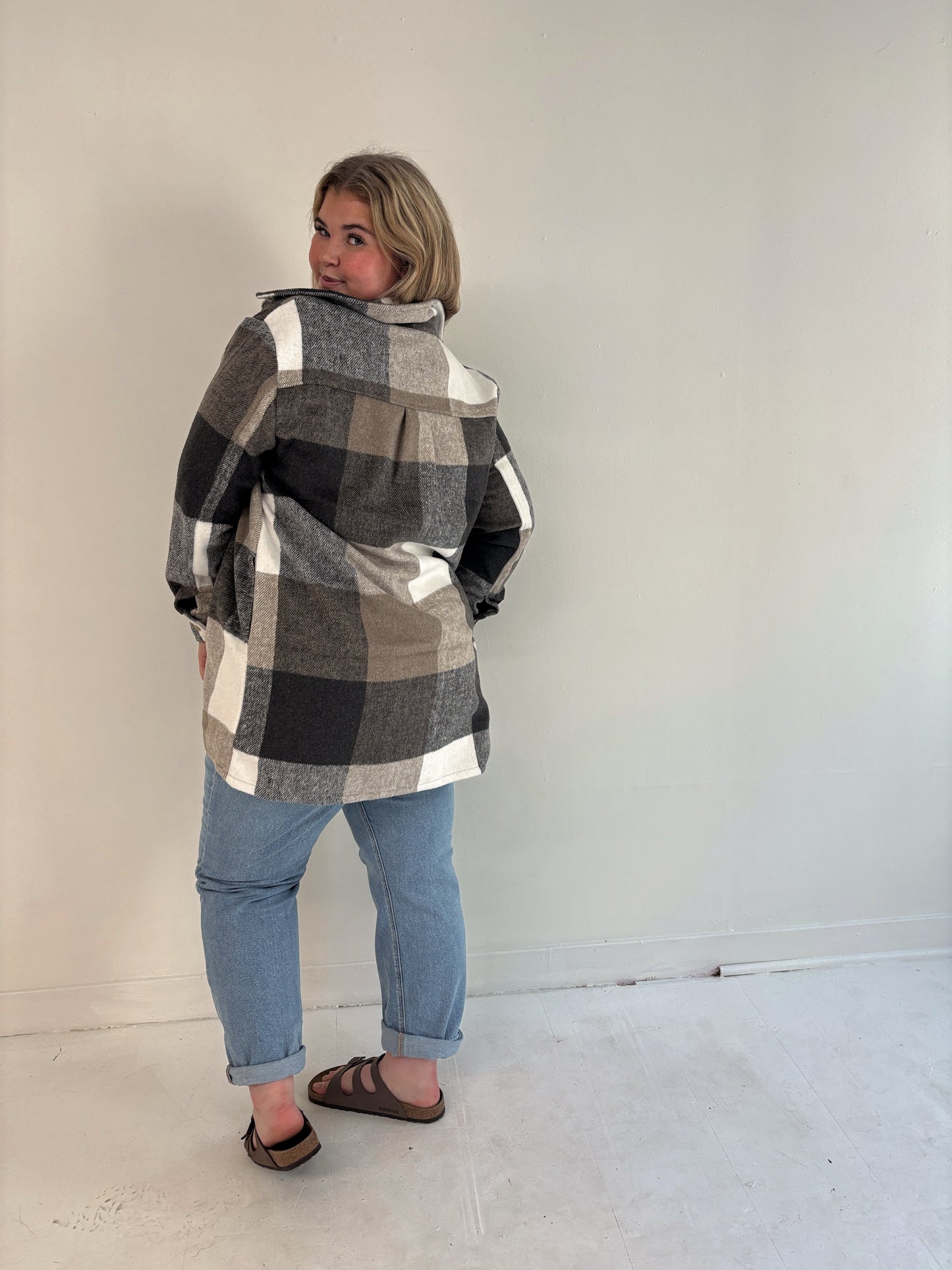 Callen Yarn Dyed Plaid Midi Shacket