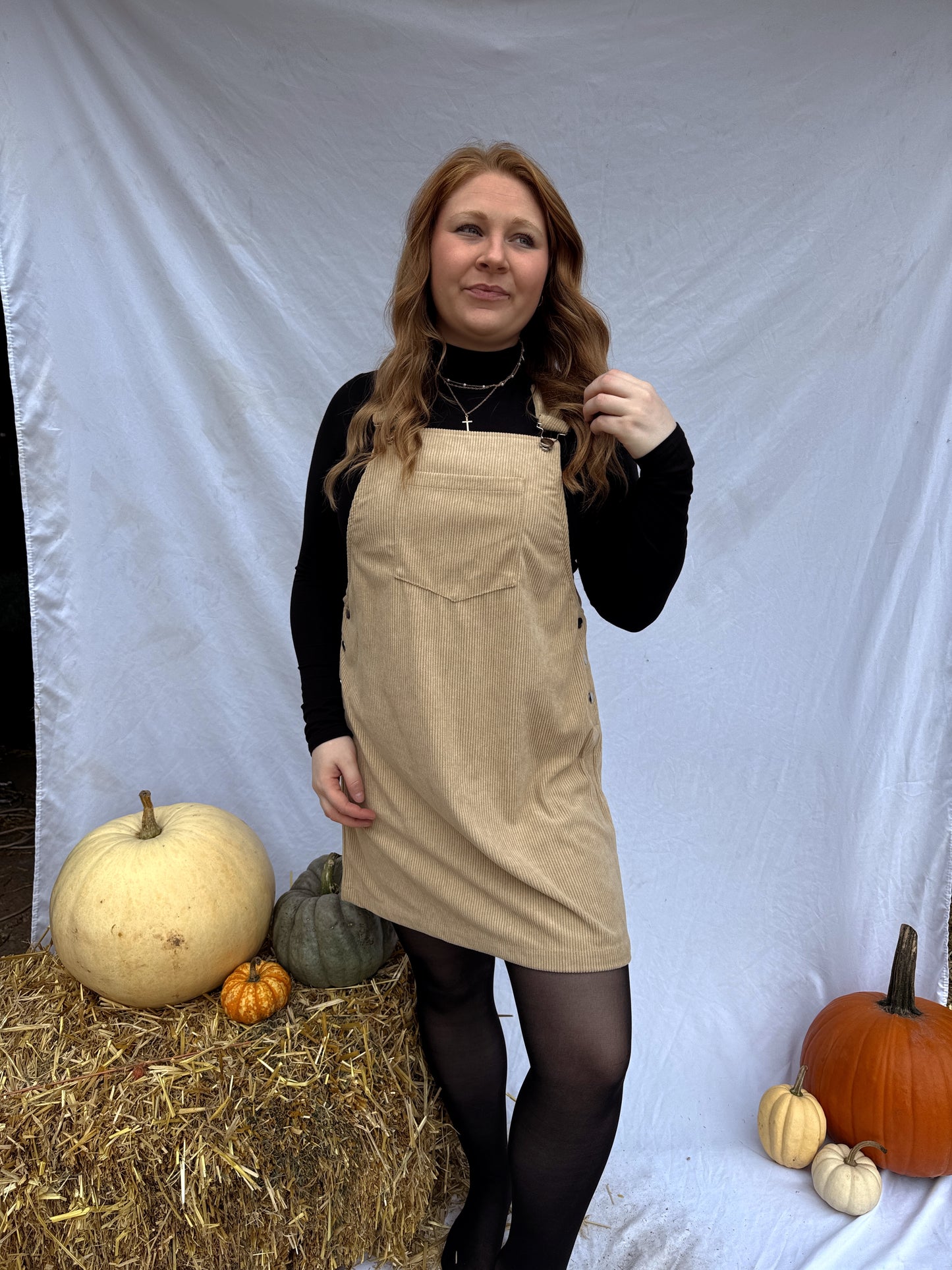 Corduroy Overall Dress