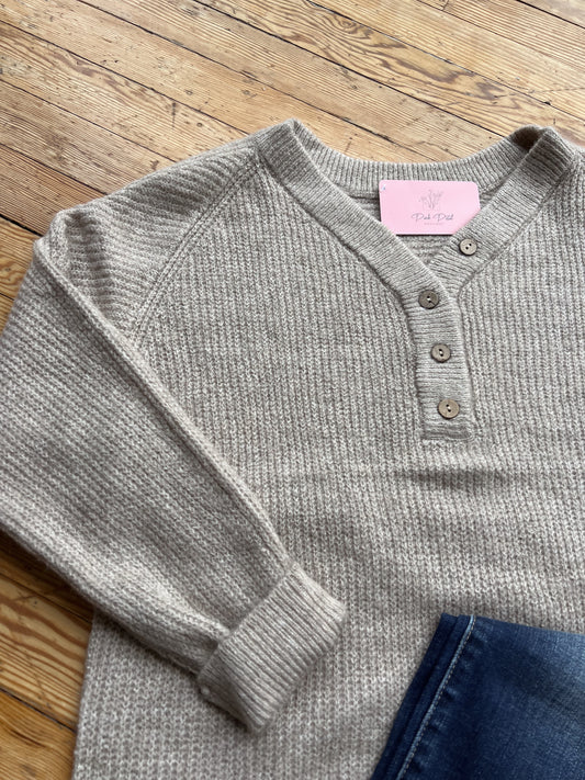 Hannah Button Sweater