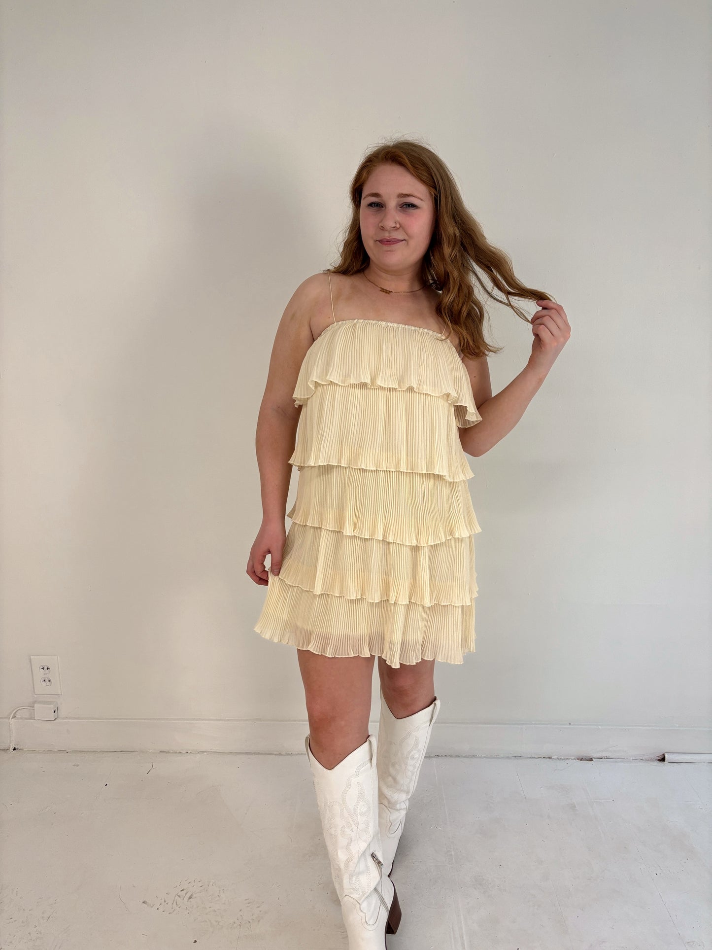 Golden Girl Tiered Dress