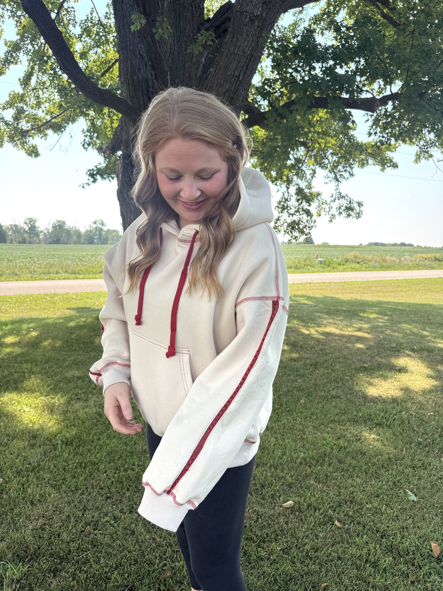 Contrast Stitch Hoodie