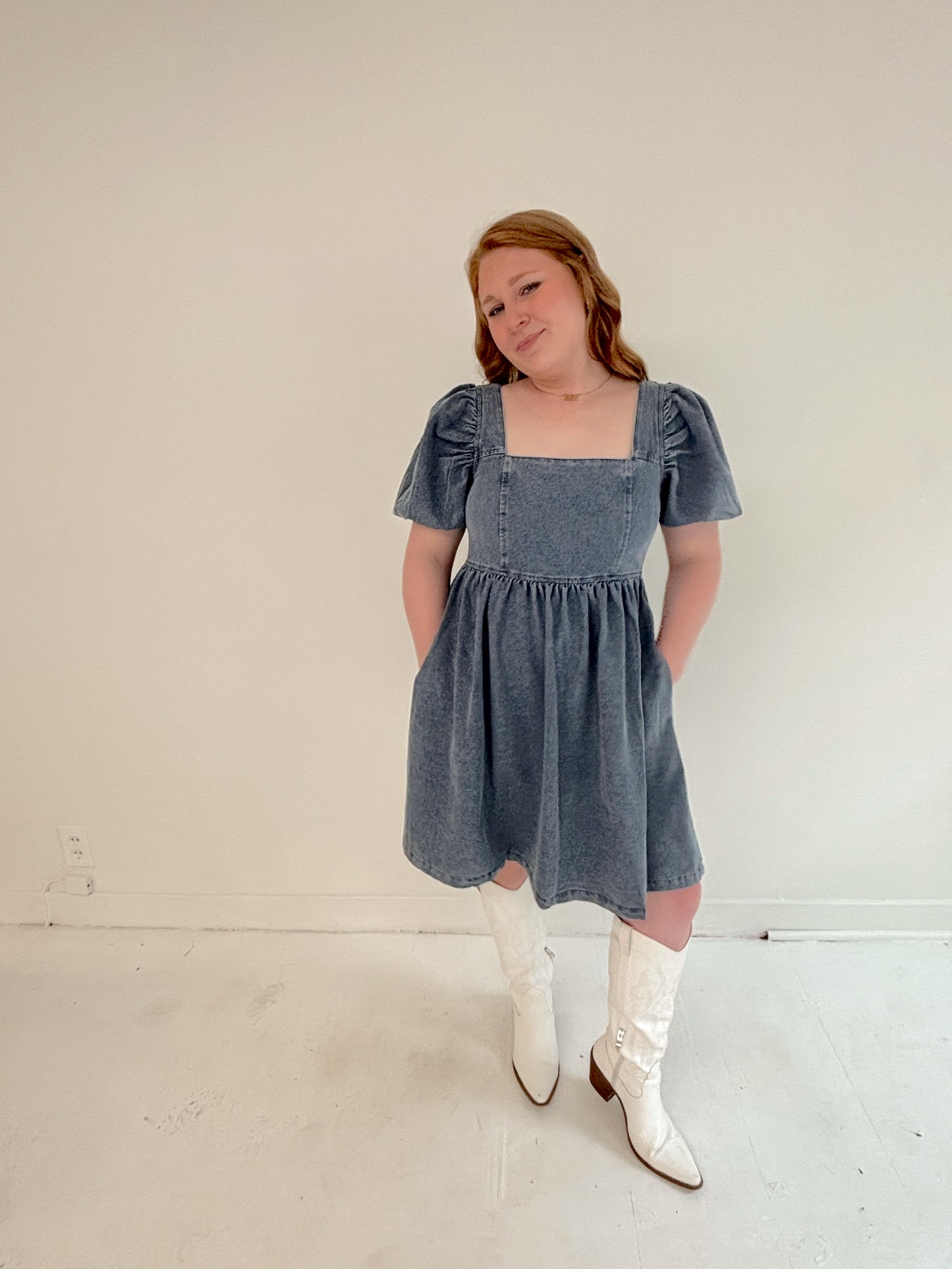 Denim Days Babydoll Dress