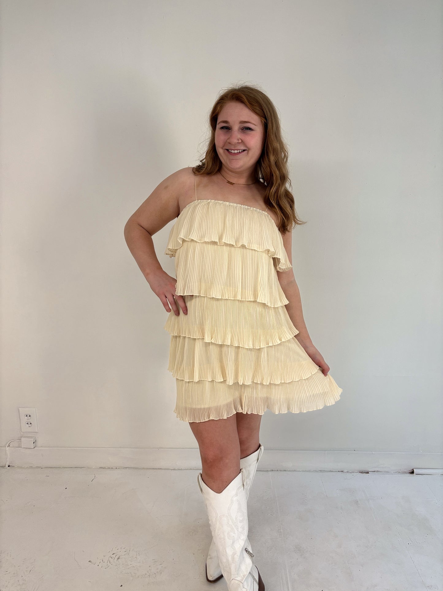 Golden Girl Tiered Dress