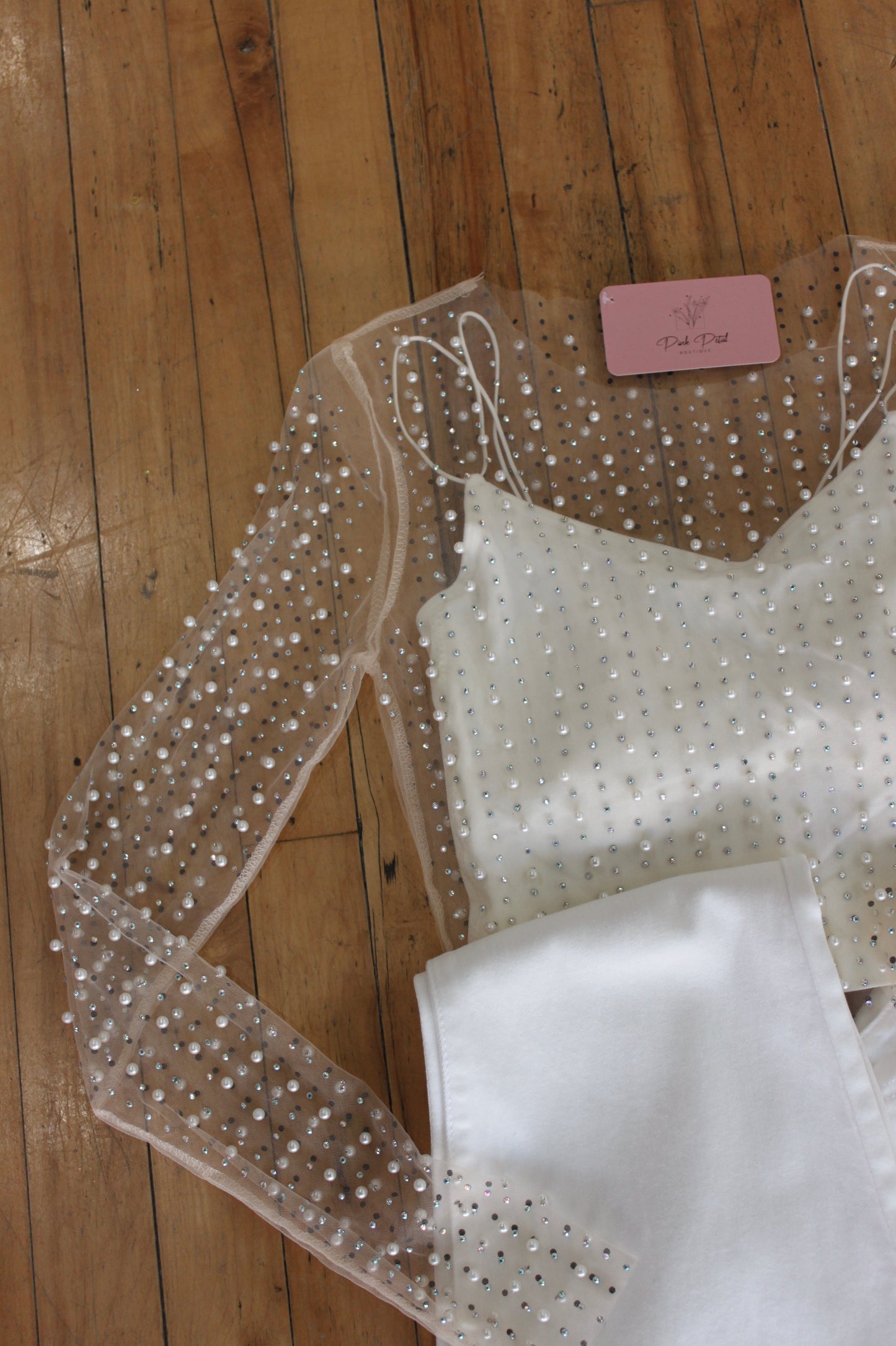 Pearl Mesh Top