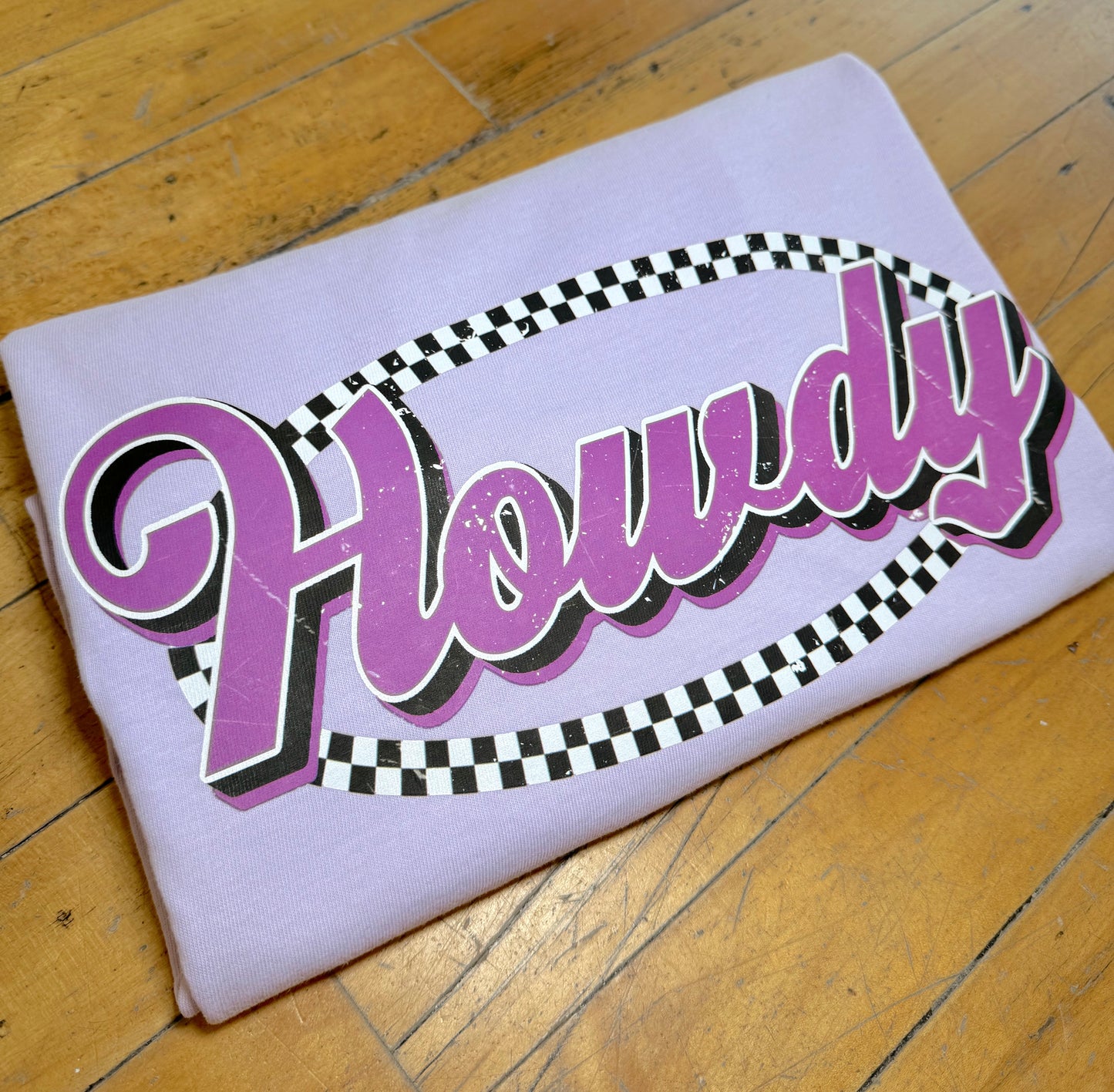 Checkered Howdy Graphic Tee