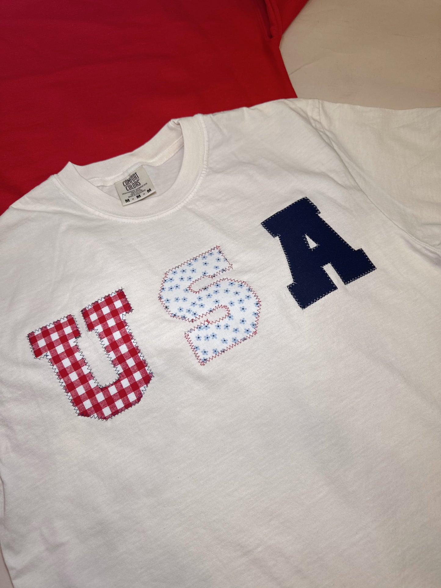 Handmade USA Patchwork Tee
