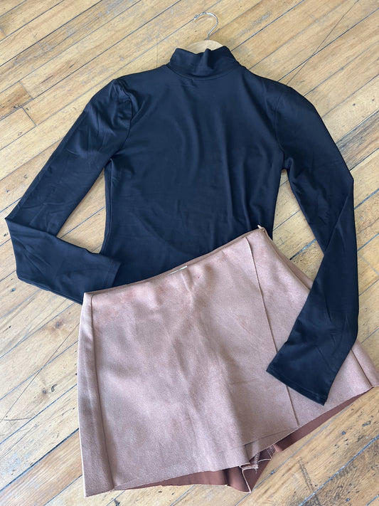Mock Neck Long Sleeve Bodysuit