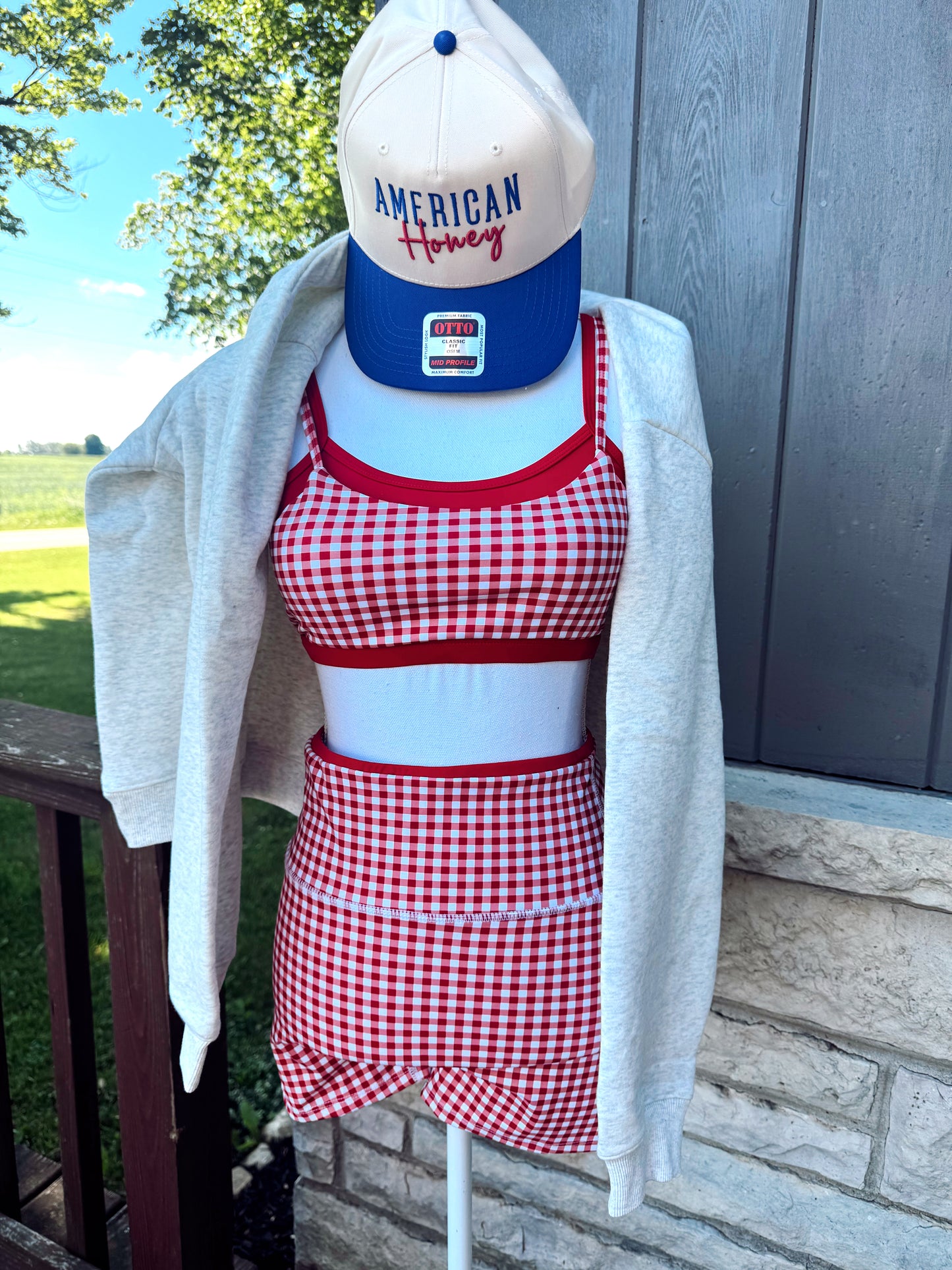 Cherry Picnic Sports Bra