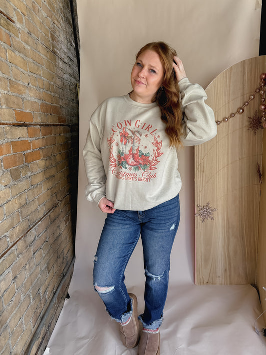 Cowgirl Christmas Club Crewneck