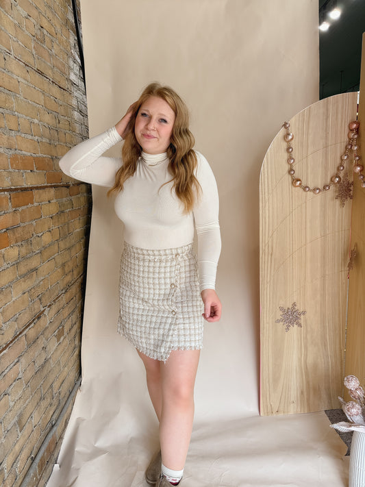 Georgia Pearl Button Skirt
