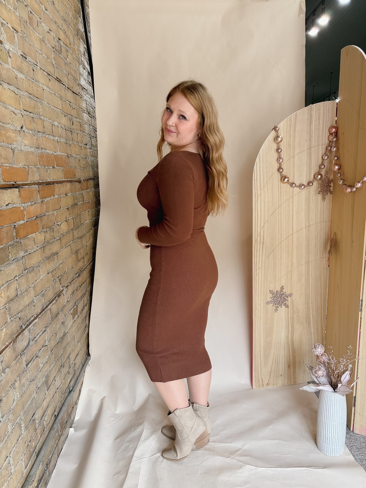 Giving Thanks Scoop Neck Midi Dress