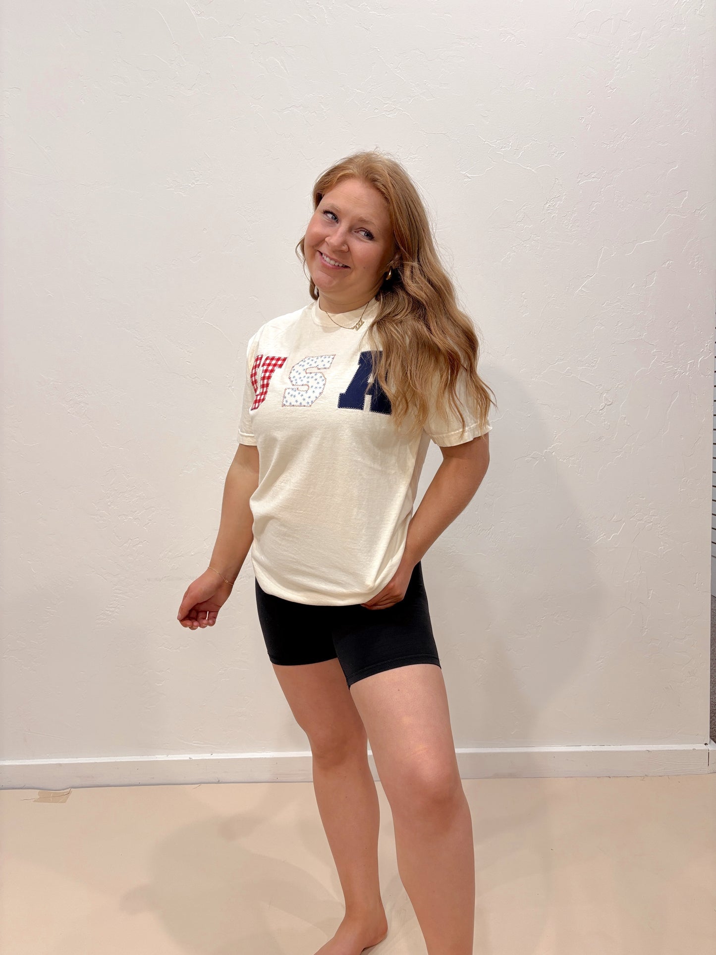 Handmade USA Patchwork Tee