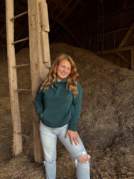 Lounge Around Hoodie - Deep Green