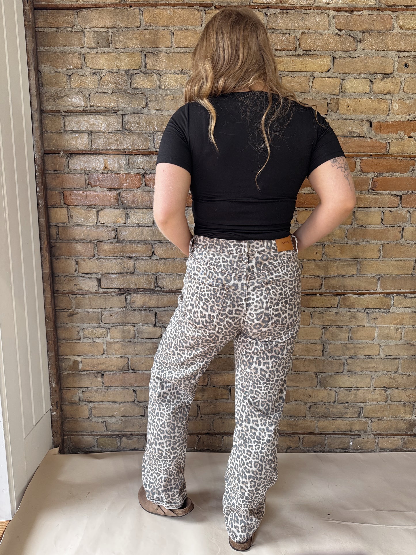 Leopard High Rise Jeans