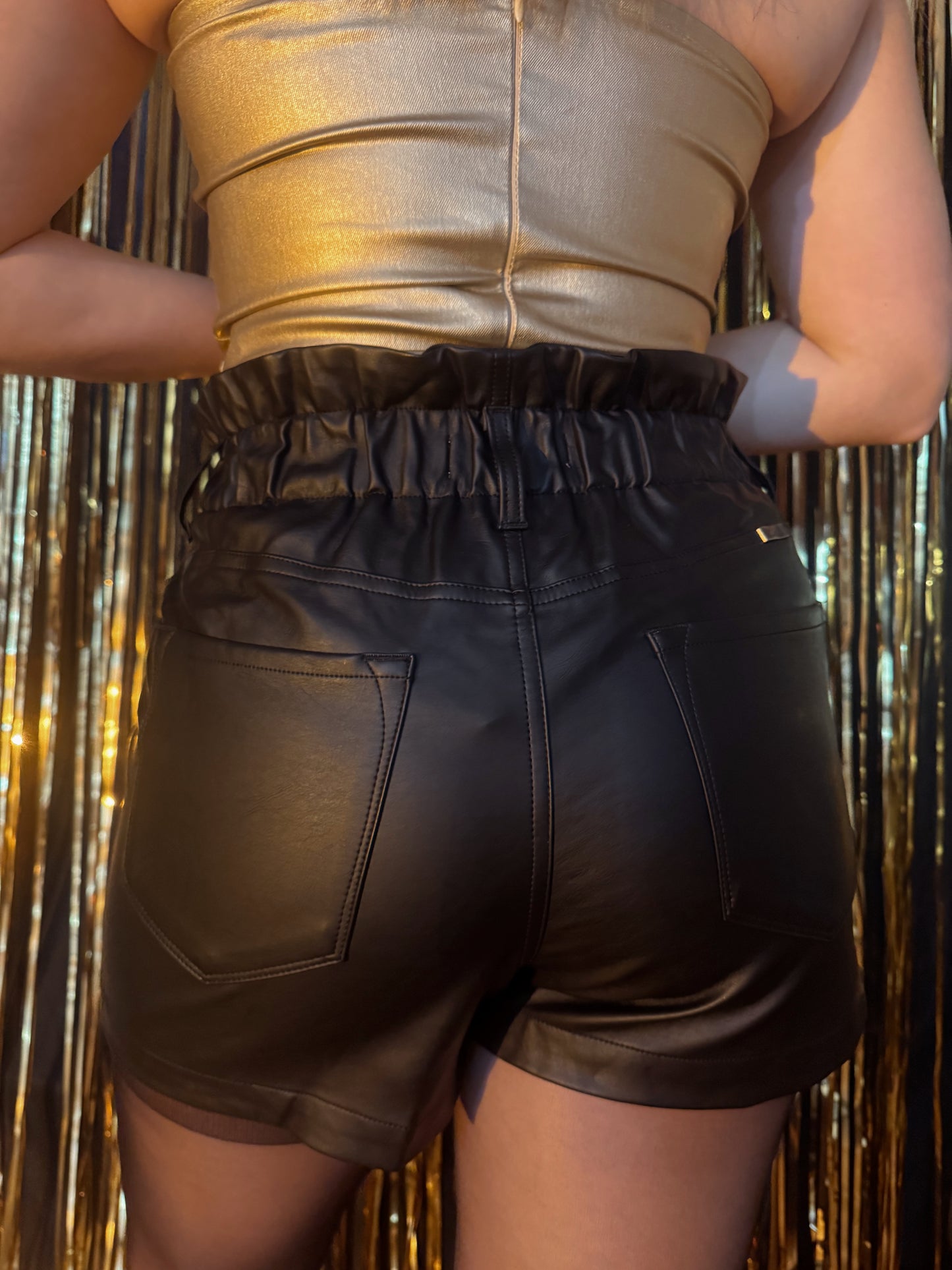 Black Leather Shorts