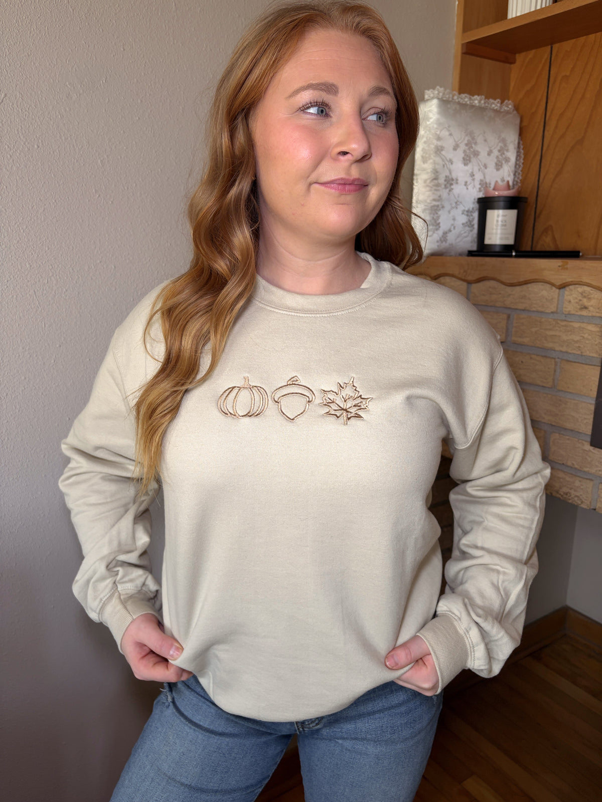 Fall Embroidered Crewneck