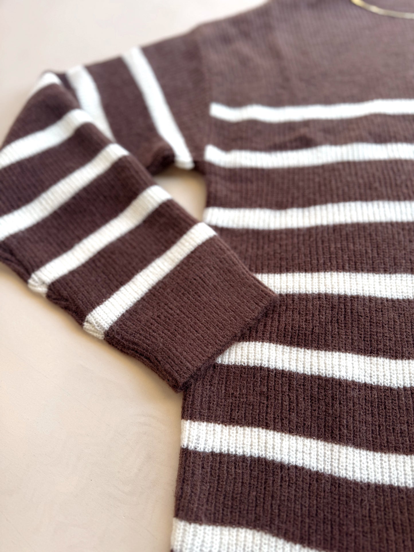 Striped Mock Neck Sweater Dress