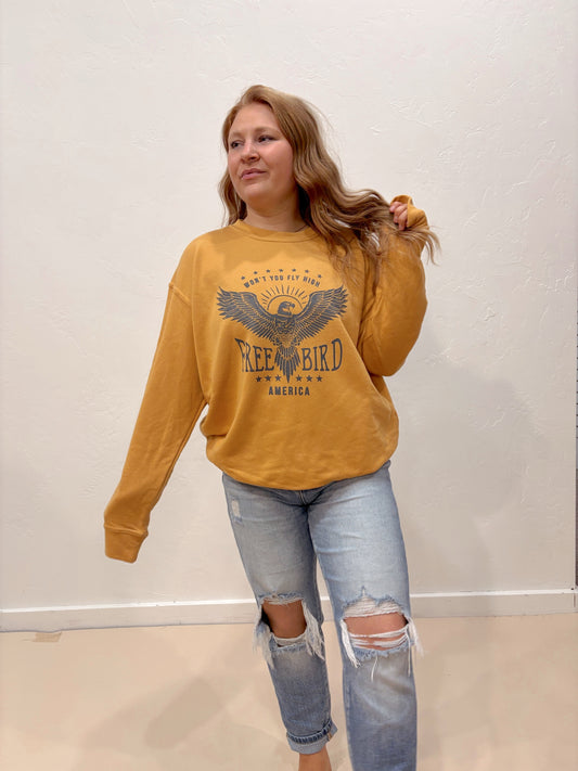 Fly High Free Bird Crewneck