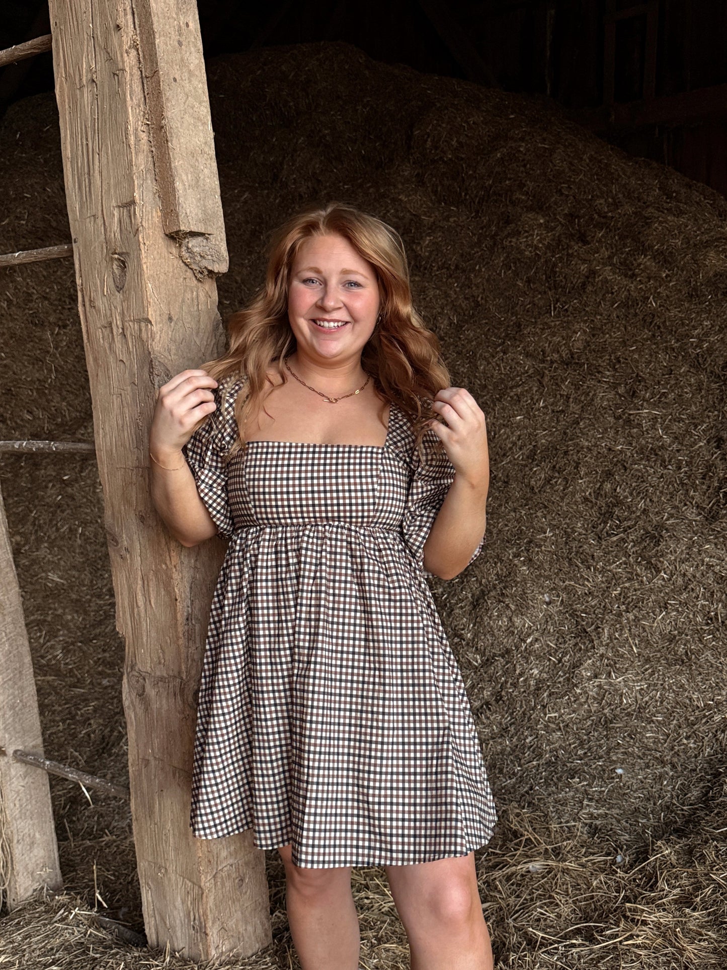 Autumn Plaid Babydoll Dress