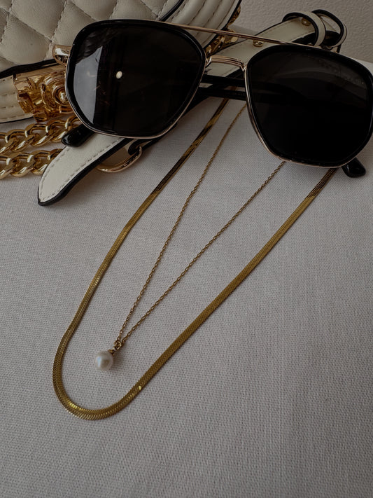 Gold Pearl Necklace