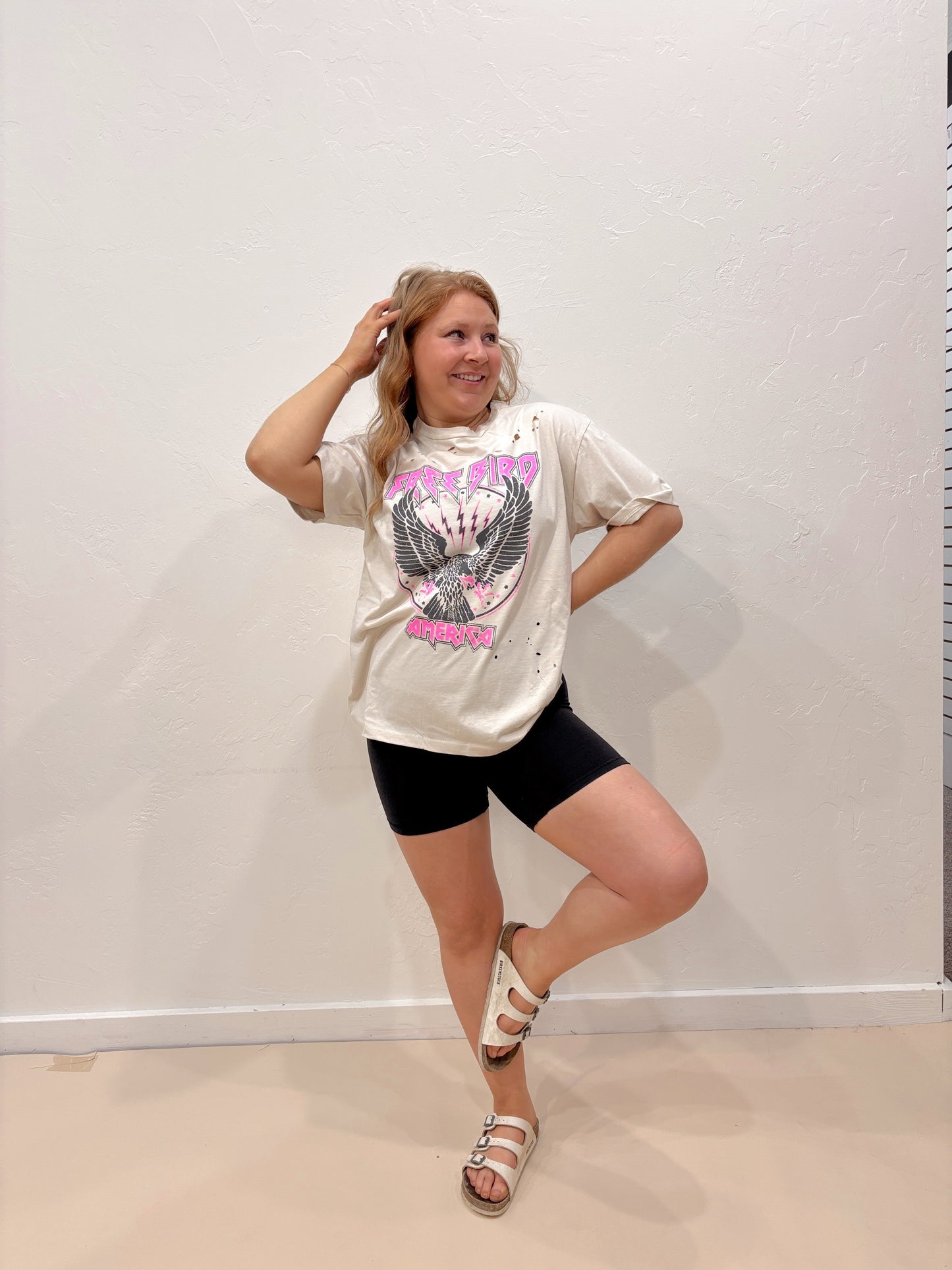 Free Bird Distressed Graphic Tee