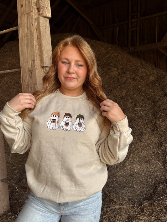 Ghost Trio Embroidered Crewneck