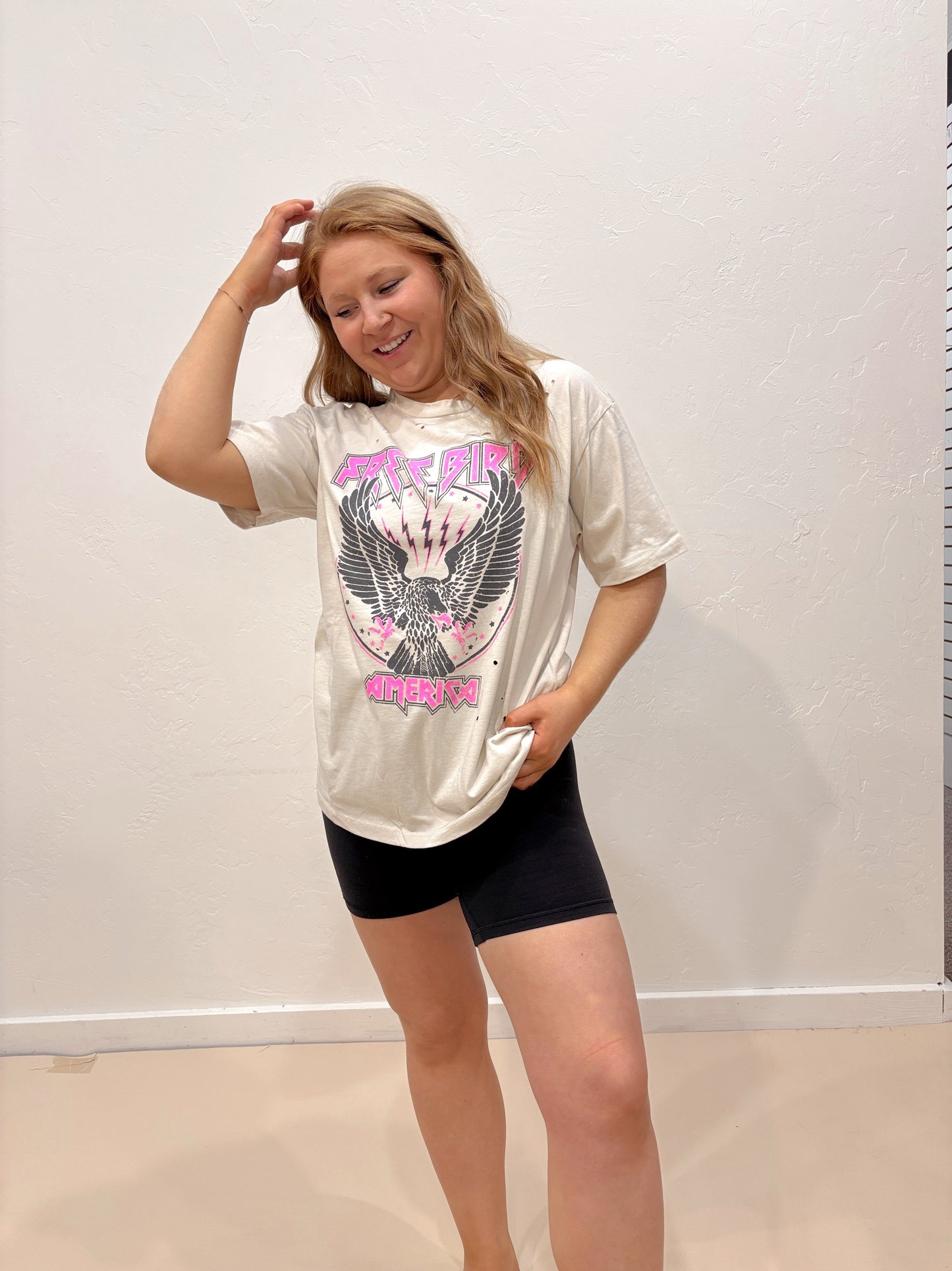 Free Bird Distressed Graphic Tee