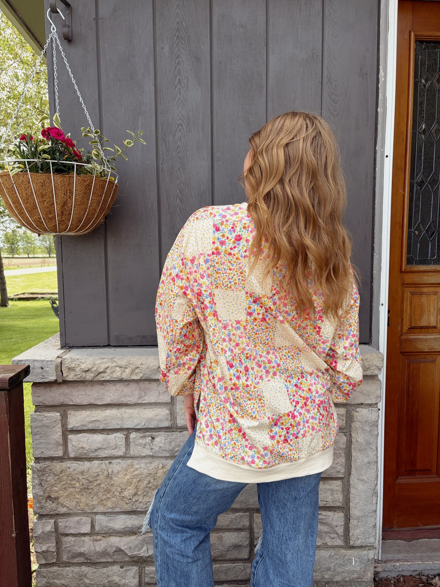 Bloom Patchwork Crewneck