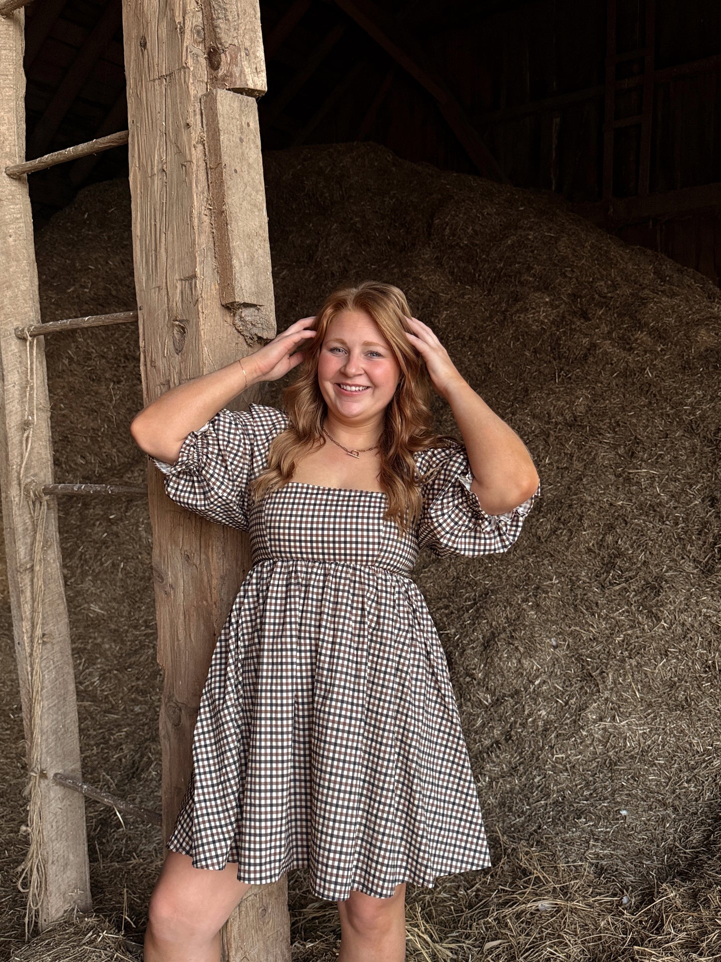 Autumn Plaid Babydoll Dress