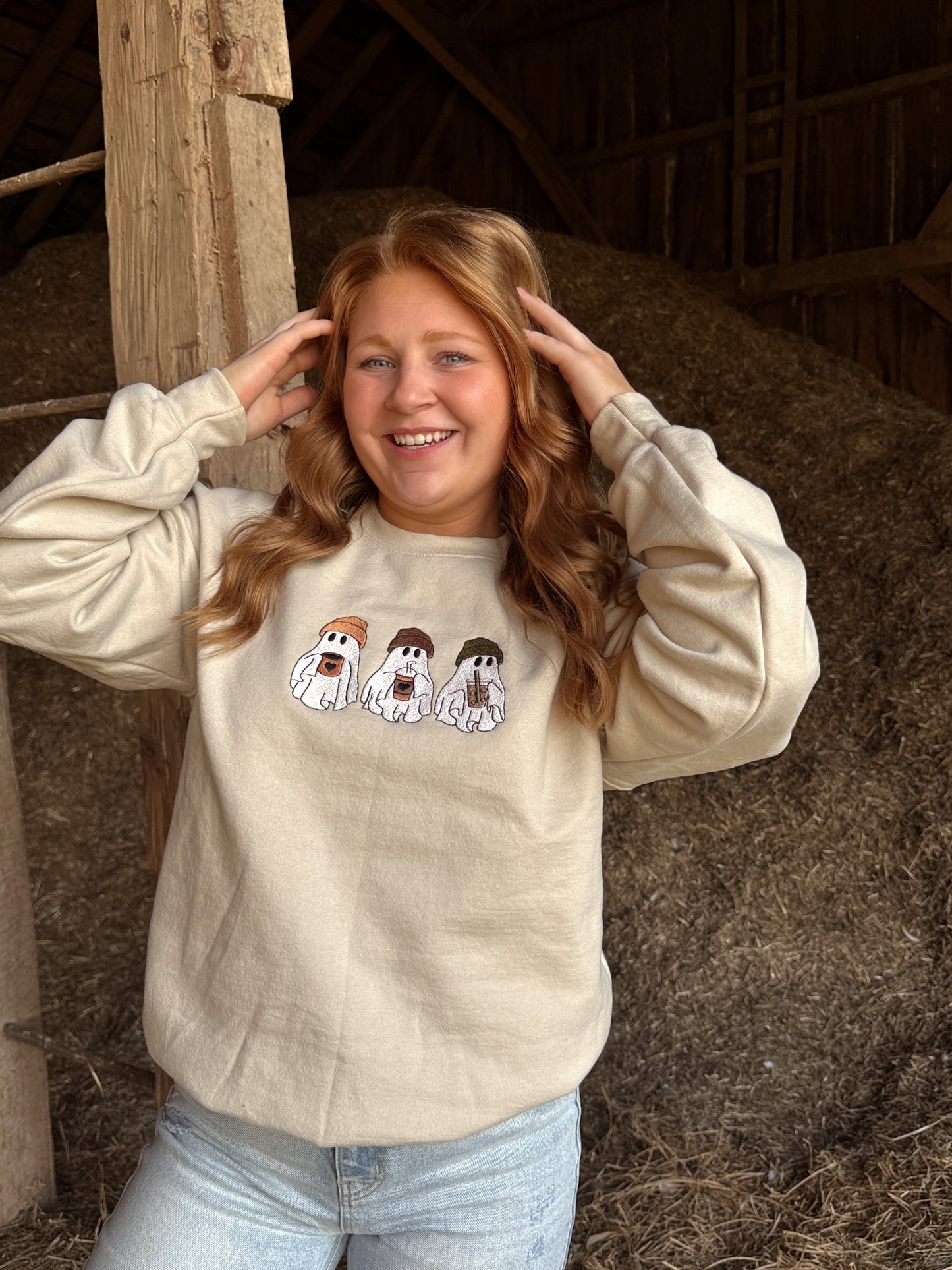 Ghost Trio Embroidered Crewneck