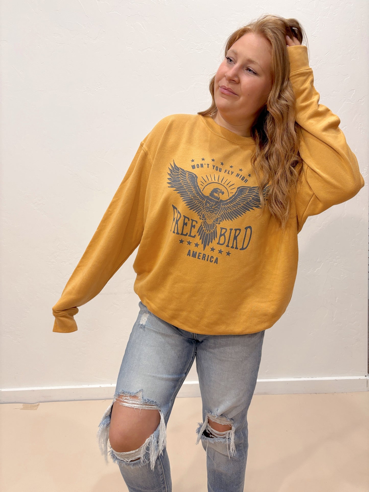 Fly High Free Bird Crewneck