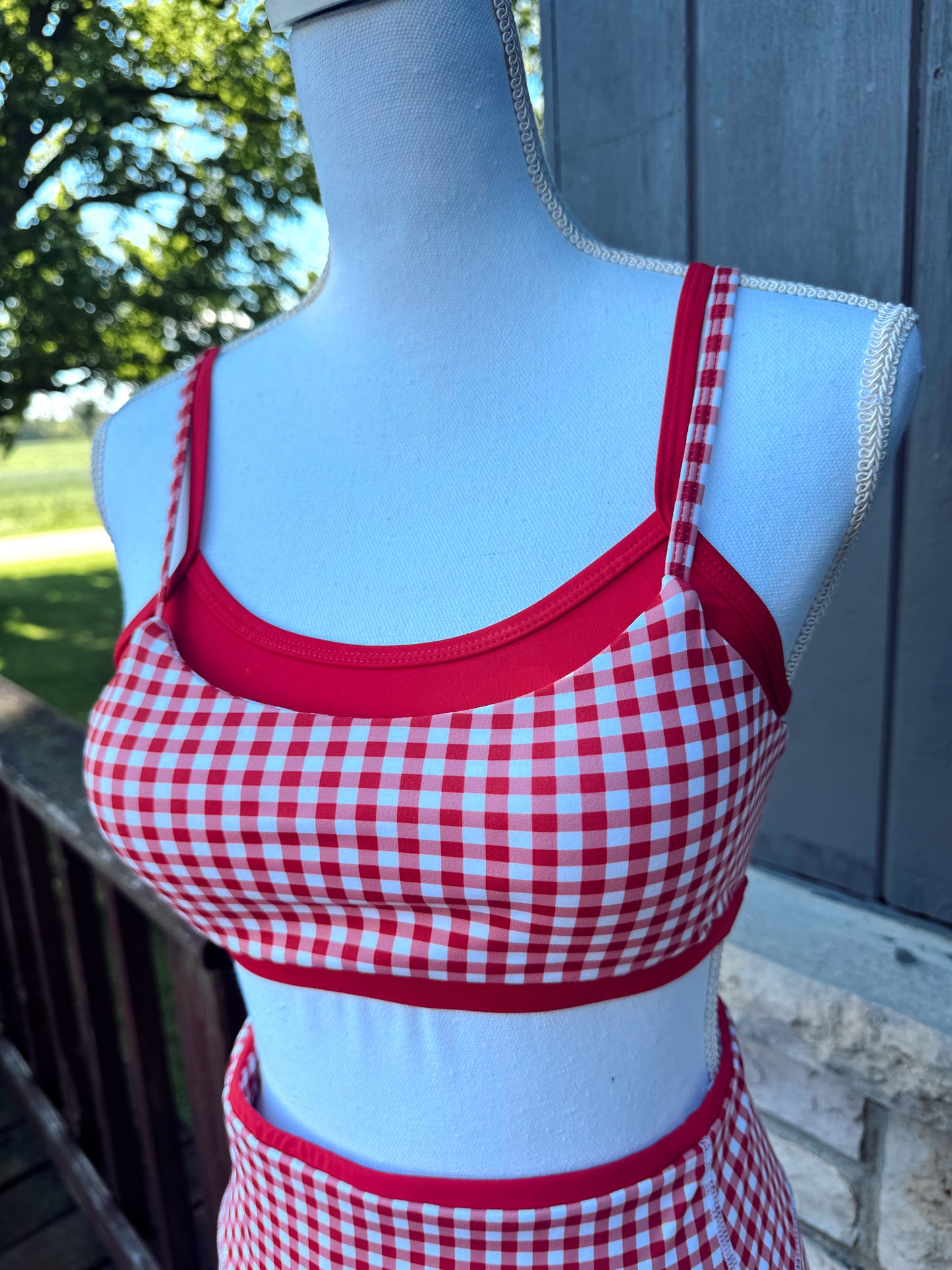 Cherry Picnic Sports Bra