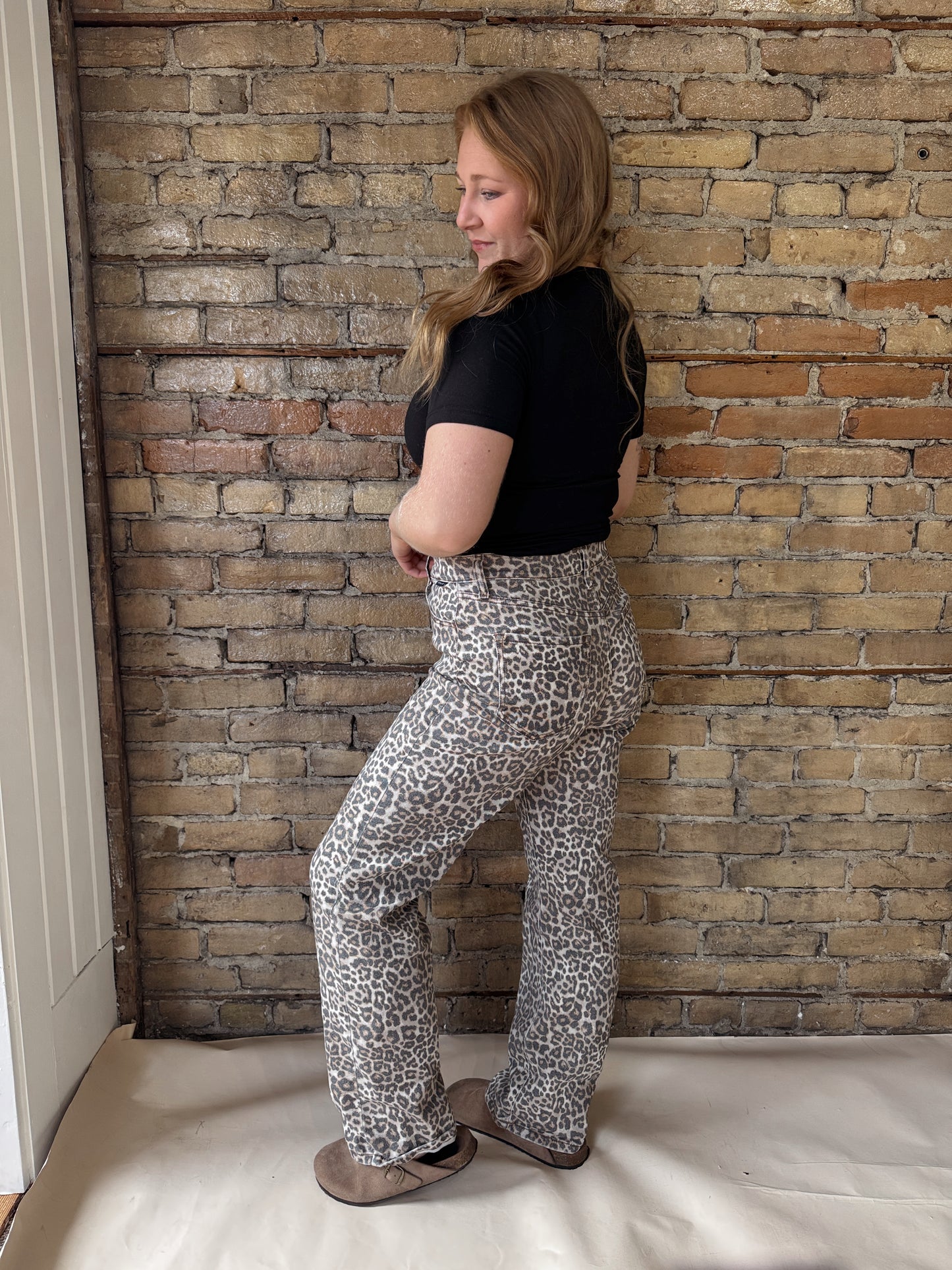 Leopard High Rise Jeans