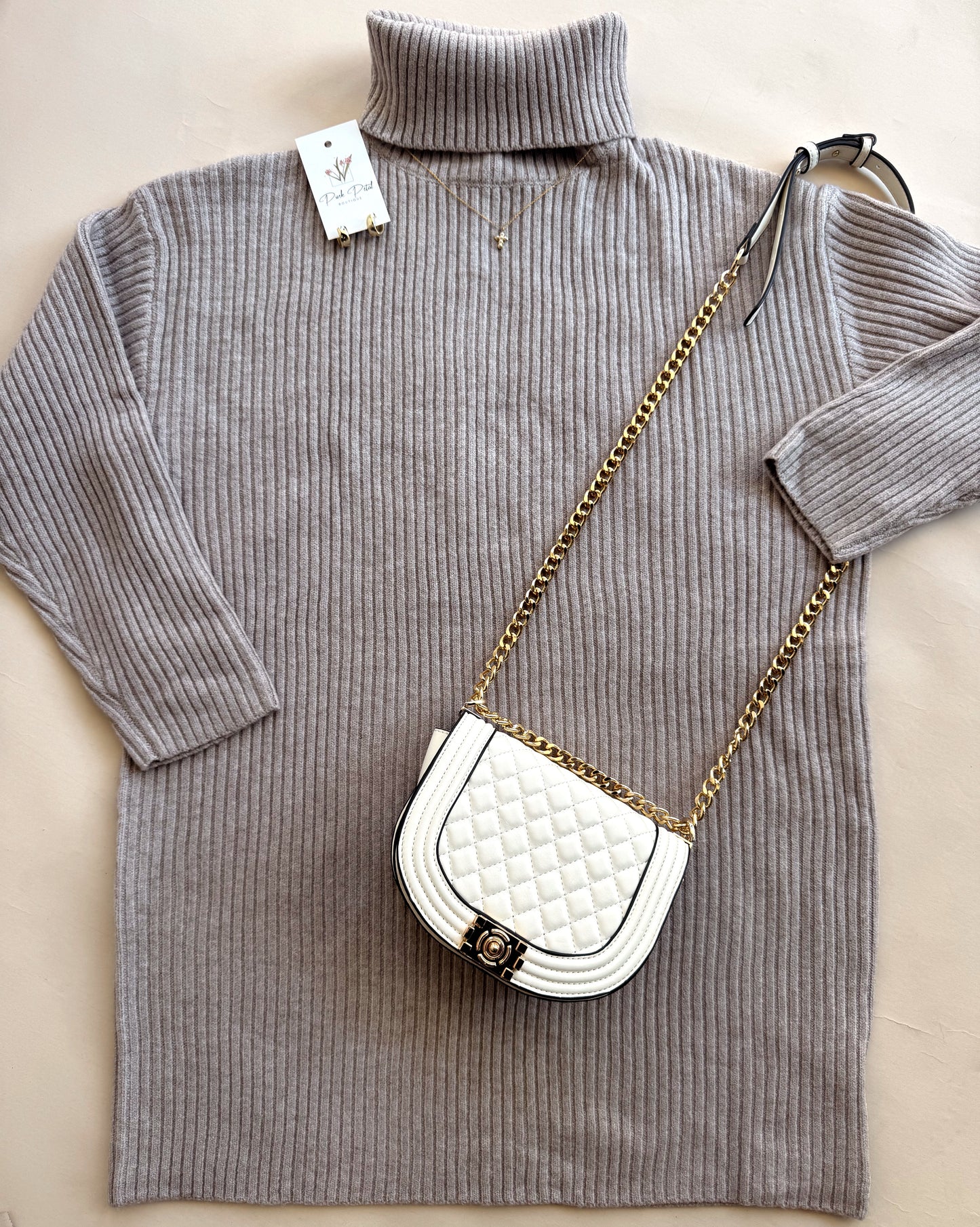 Turtle Neck Sweater Dress