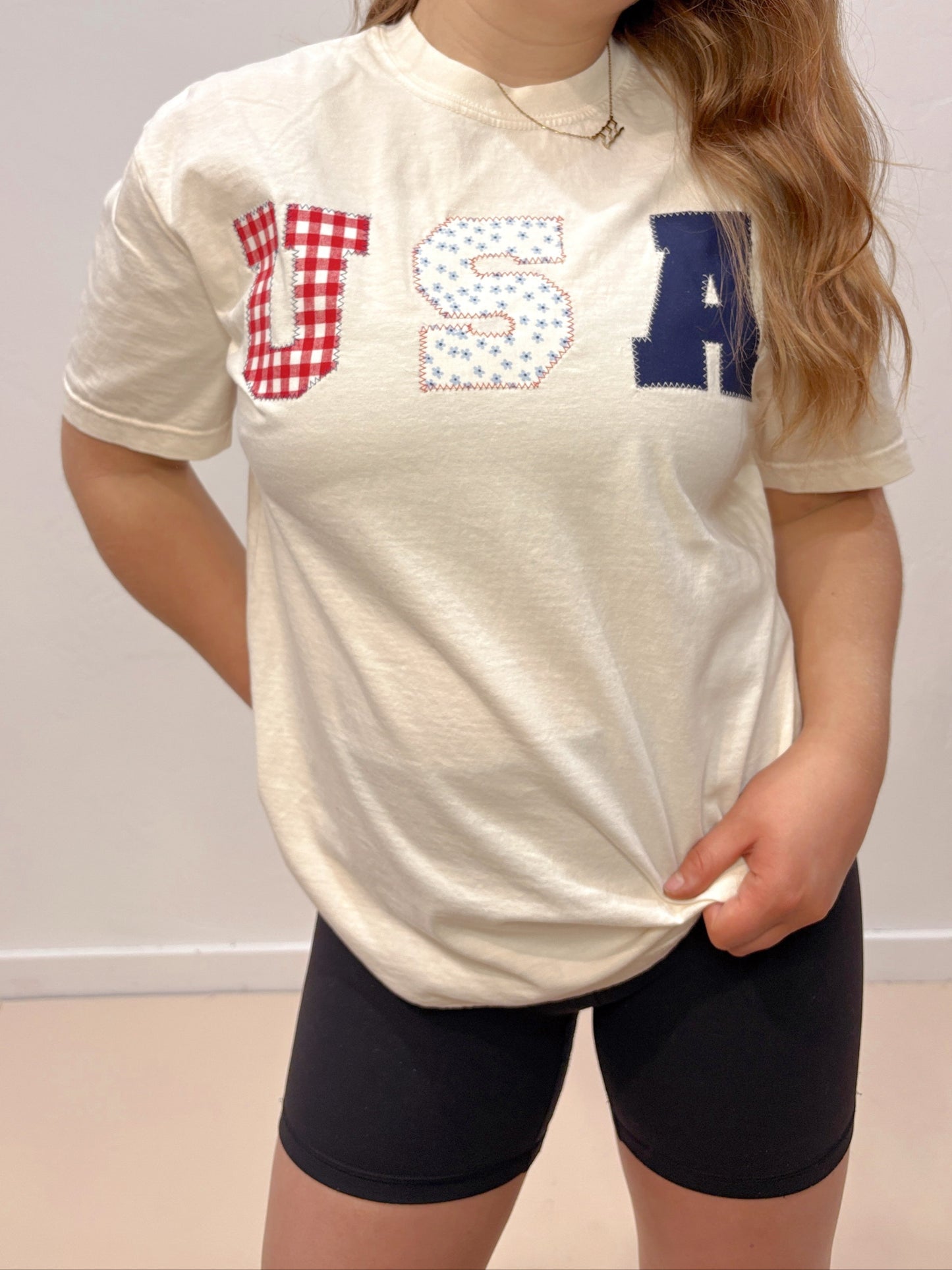 Handmade USA Patchwork Tee
