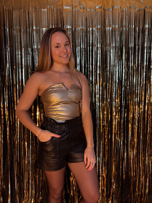 Golden Girl Strapless Bodysuit