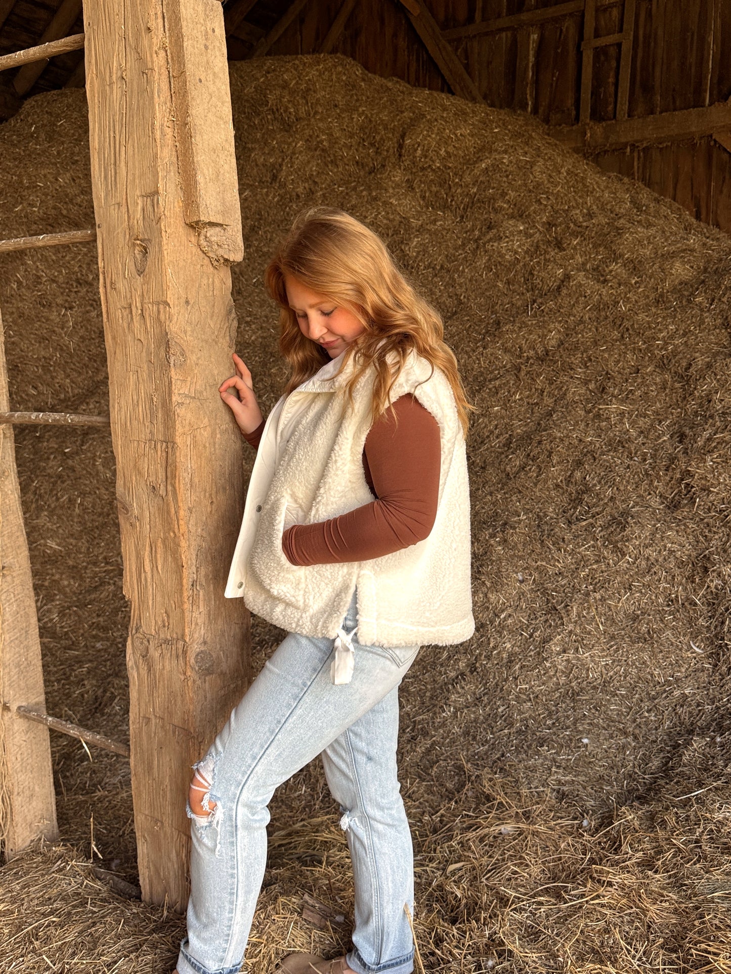 Sherpa Vest - White