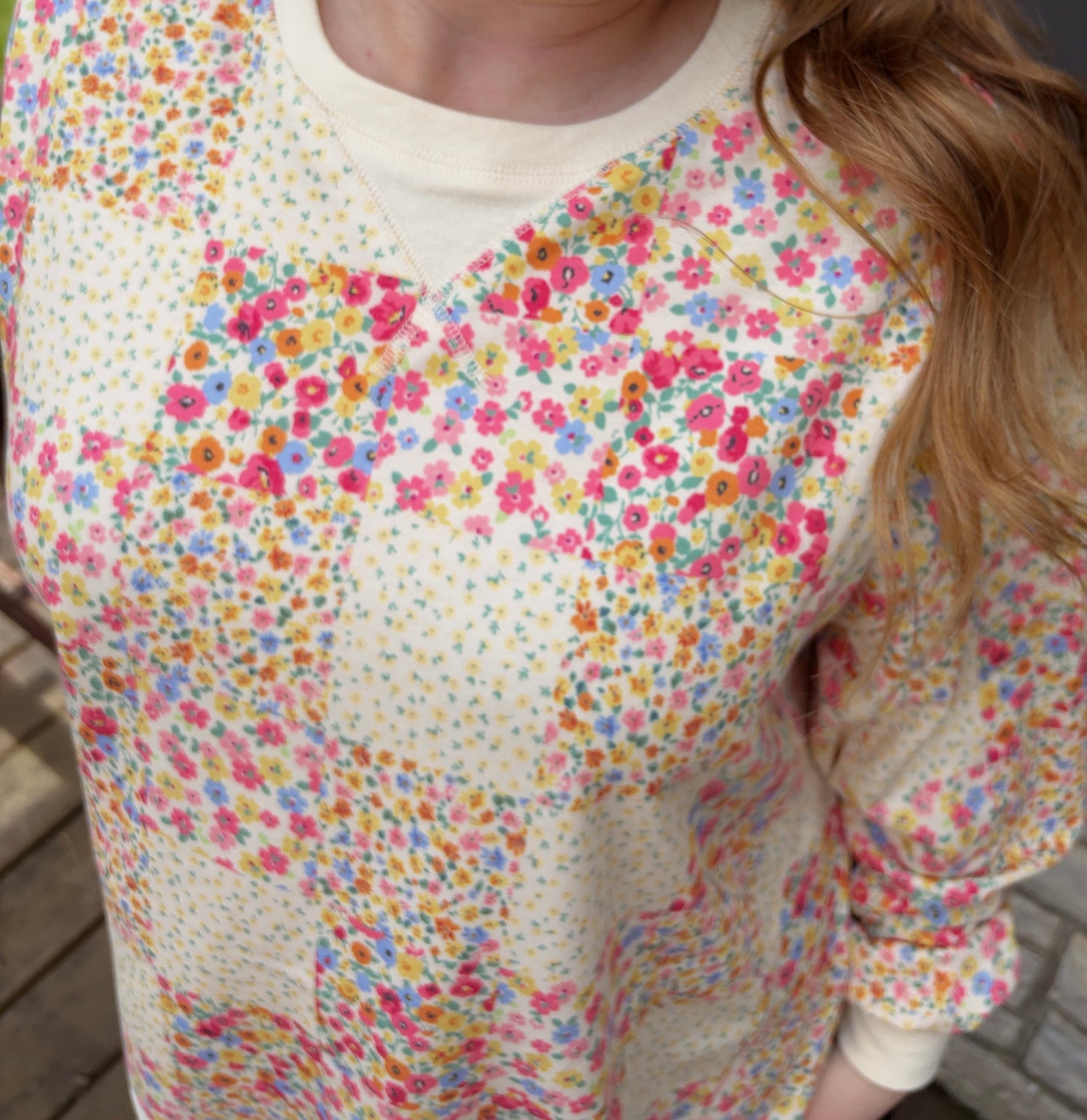 Bloom Patchwork Crewneck