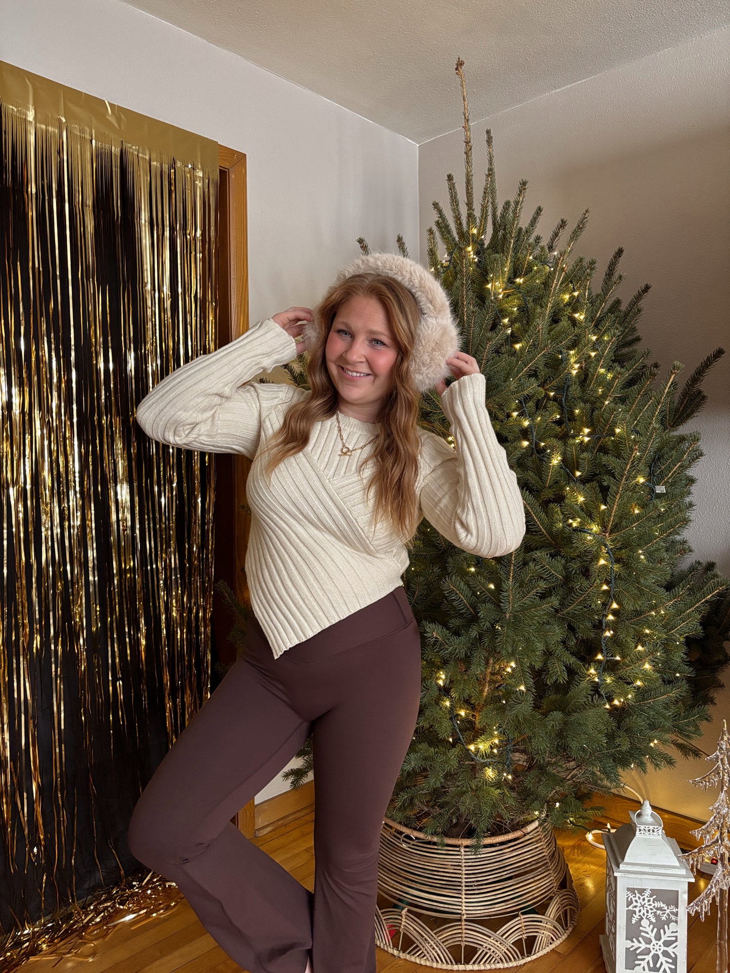 Flare Leggings - Brown